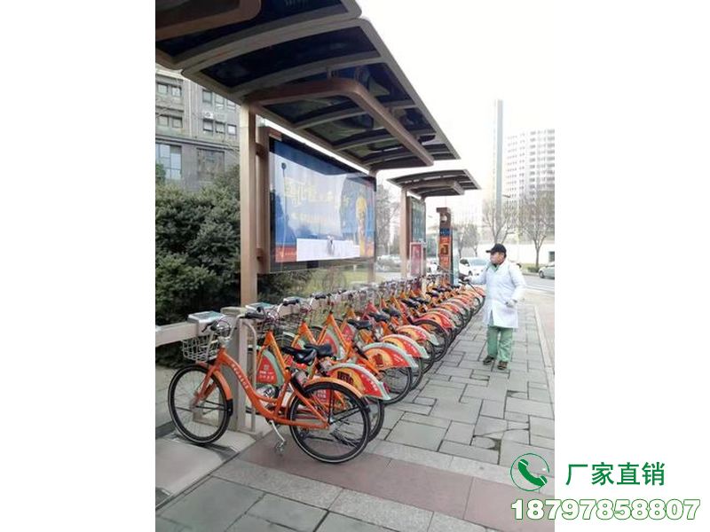 九江县公交站点共享自行车棚